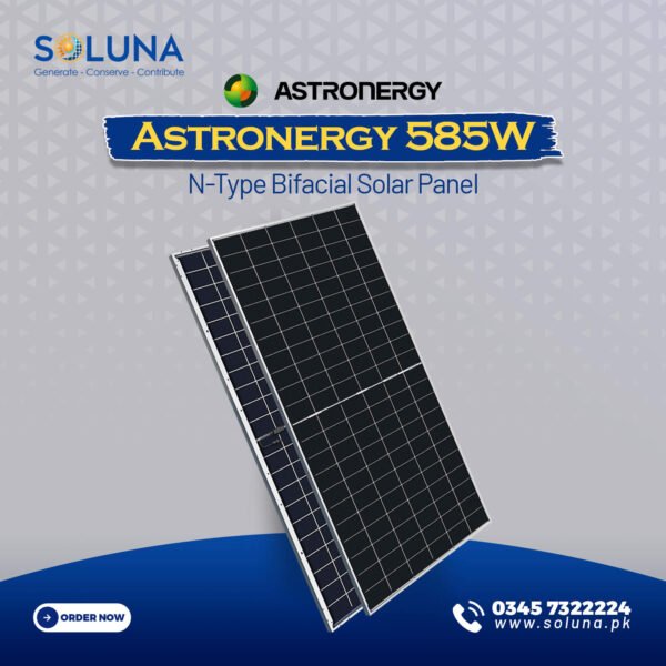 Astronergy 585w N-Type Bifacial TopCon Solar Panel