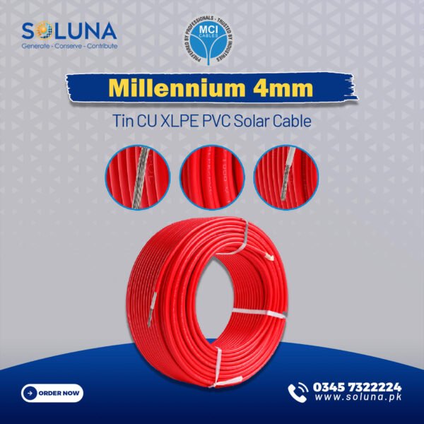Millennium 4mm Tin CU XLPE PVC Solar Cable
