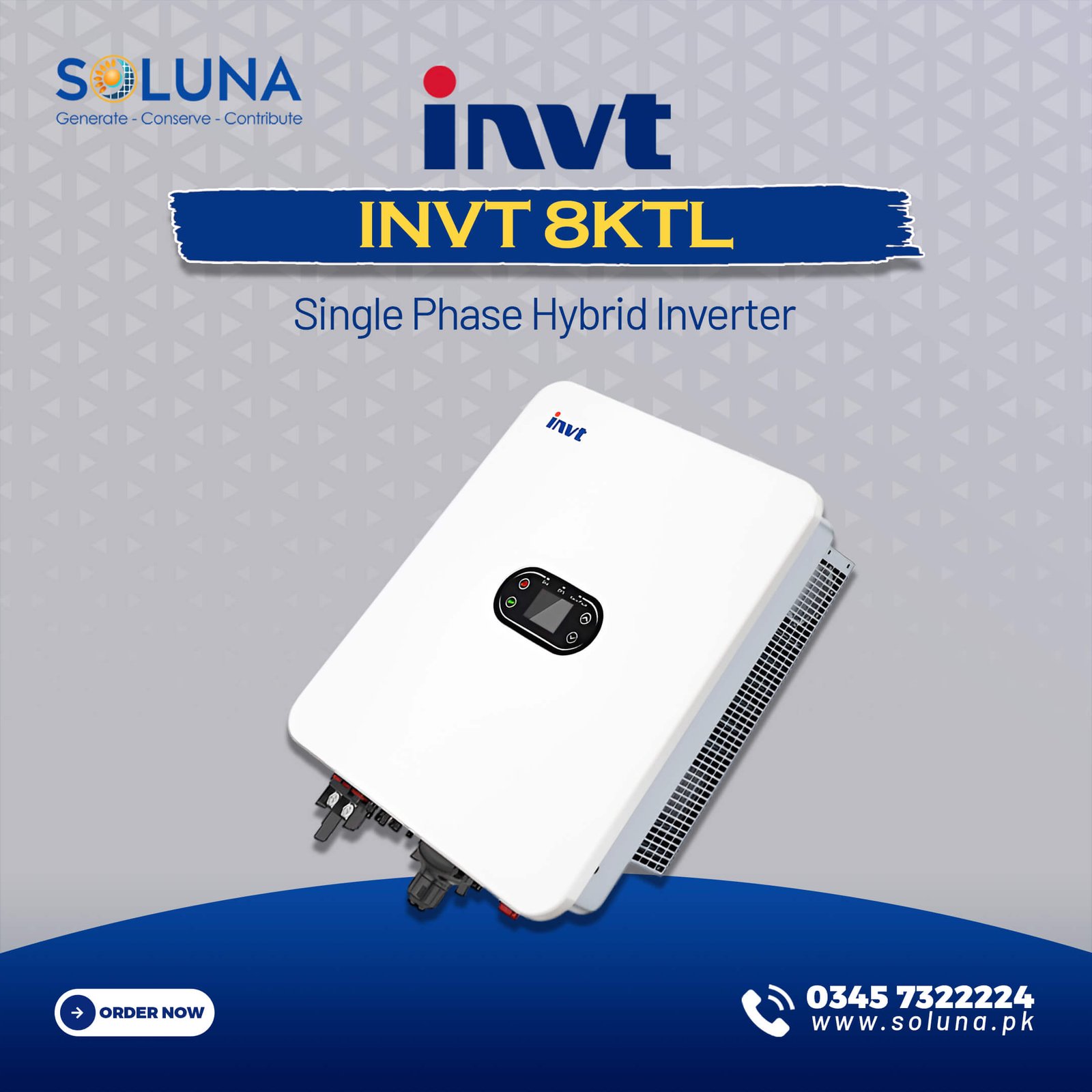 INVT 8KTL Single Phase Hybrid Inverter