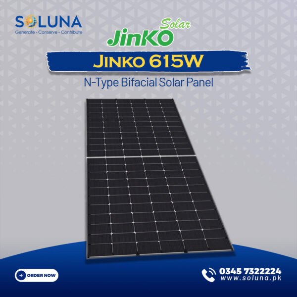 Jinko 615W N-Type Bifacial Solar Panel