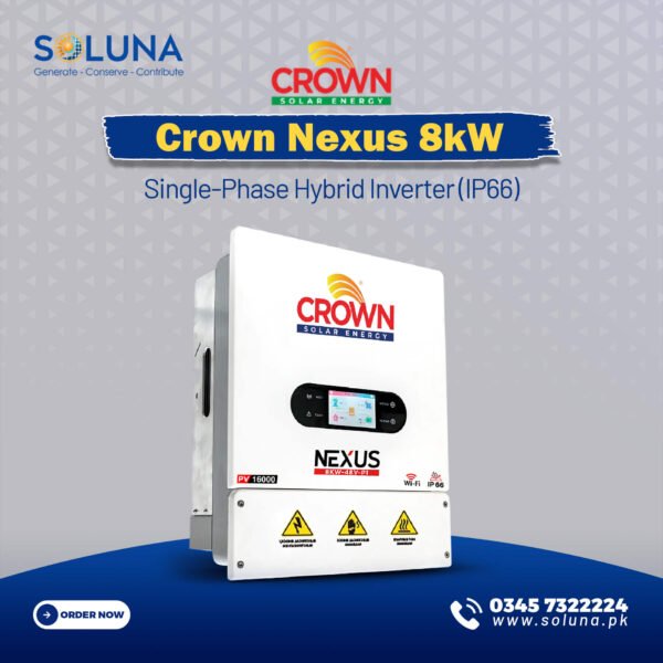 Crown Nexus 8kW Single-Phase Hybrid Inverter