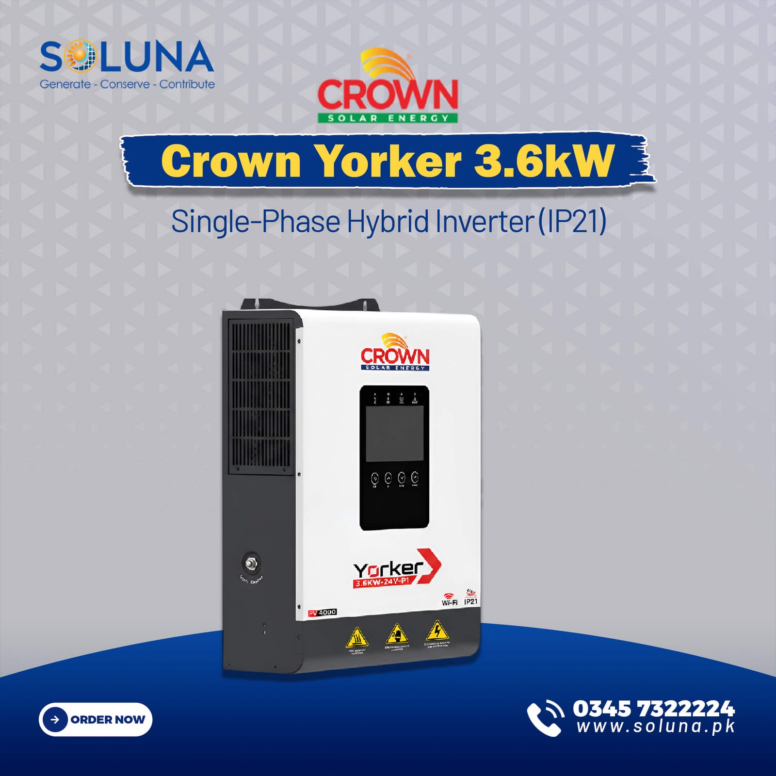 Crown Yorker 3.6kW Inverter